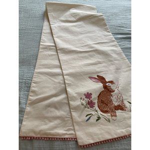 Vintage Table Runner Bunny Rabbit Easter Spring